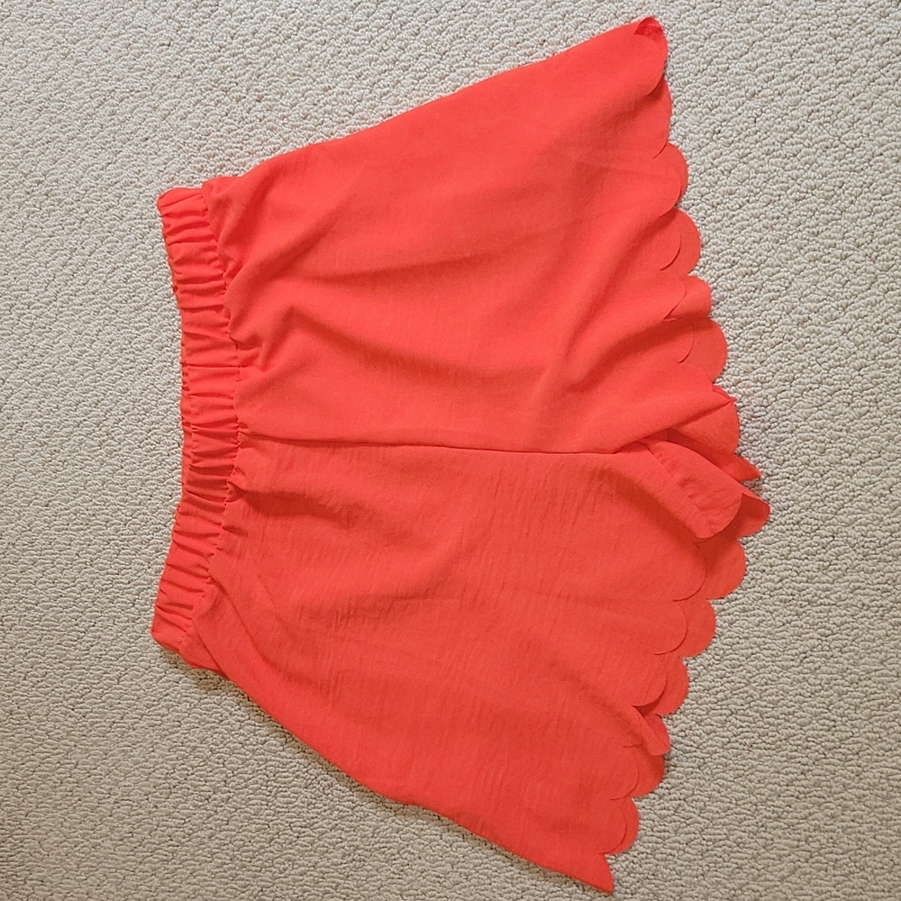 🏵 Bright and Flowy Shorts Woth Scalloped Hem (0033)
